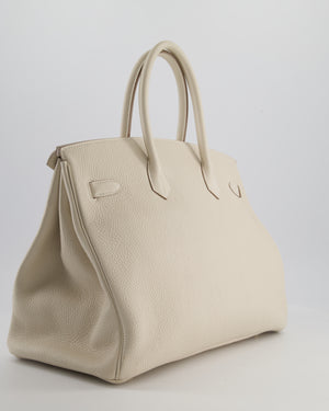 Hermès Birkin 35 Retourne Bag in Craie Togo Leather with Gold Hardware