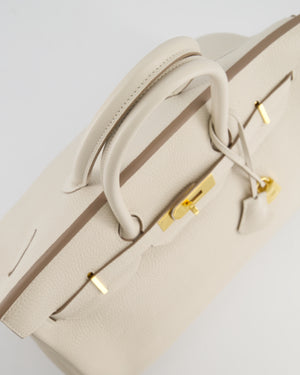 Hermès Birkin 35 Retourne Bag in Craie Togo Leather with Gold Hardware