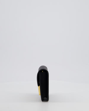 Hermès Constance Slim Belt Wallet Bag in Black Epsom Leather with Pocket and Gold Hardware
