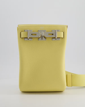 Hermès Hac A Dos PM Bag in Jaune Poussin Togo Leather with Palladium Hardware