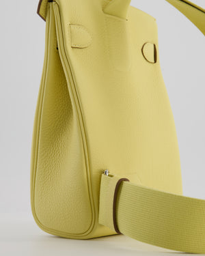 Hermès Hac A Dos PM Bag in Jaune Poussin Togo Leather with Palladium Hardware