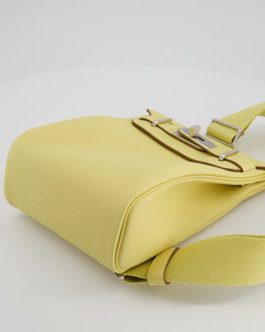 Hermès Hac A Dos PM Bag in Jaune Poussin Togo Leather with Palladium Hardware