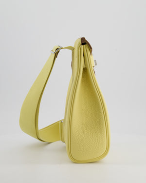 Hermès Hac A Dos PM Bag in Jaune Poussin Togo Leather with Palladium Hardware