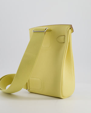 Hermès Hac A Dos PM Bag in Jaune Poussin Togo Leather with Palladium Hardware