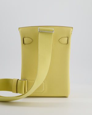 Hermès Hac A Dos PM Bag in Jaune Poussin Togo Leather with Palladium Hardware