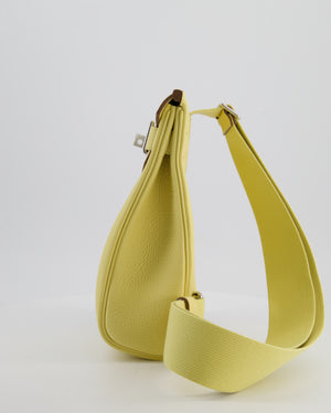Hermès Hac A Dos PM Bag in Jaune Poussin Togo Leather with Palladium Hardware