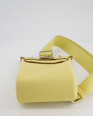Hermès Hac A Dos PM Bag in Jaune Poussin Togo Leather with Palladium Hardware