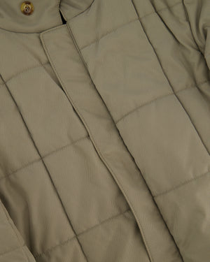 Loro Piana Mens Beige Puffer Quilted Jacket with Pocket Details Size XS (UK 34)