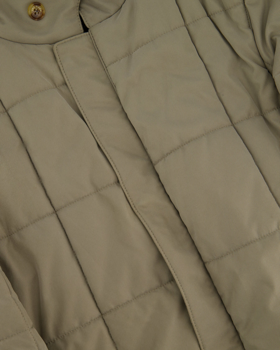 Loro Piana Mens Beige Puffer Quilted Jacket with Pocket Details Size XS (UK 34)