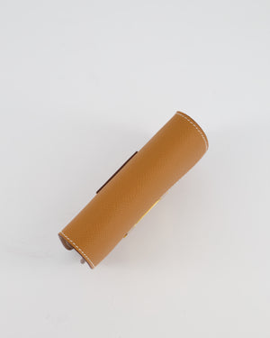 Hermès Constance Slim Belt Wallet Bag in Gold Epsom Leather with Pocket and Gold Hardware