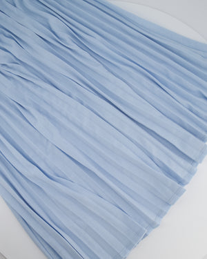 Lioness Field Of Dreams Baby Blue Maxi Dress with Off Shoulder Neckline Detail Size XXS (UK 4)
