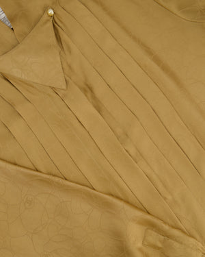 Chanel 01/P Gold Camellia CC Logo Robe with Hood Detail Size FR 40 (UK 12)