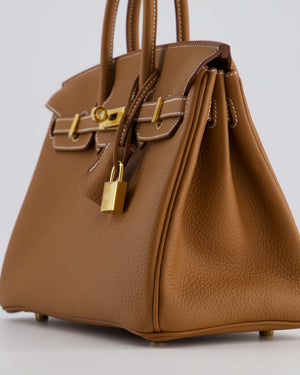 *HOT* Hermès Birkin 25 Retourne Bag in Gold Togo Leather with Gold Hardware