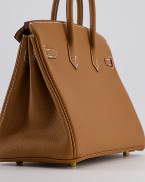 *HOT* Hermès Birkin 25 Retourne Bag in Gold Togo Leather with Gold Hardware