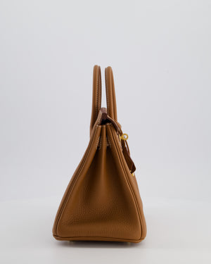 *HOT* Hermès Birkin 25 Retourne Bag in Gold Togo Leather with Gold Hardware