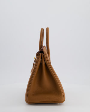 *HOT* Hermès Birkin 25 Retourne Bag in Gold Togo Leather with Gold Hardware