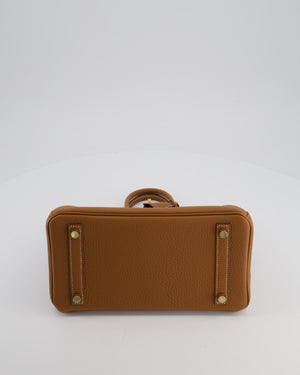 *HOT* Hermès Birkin 25 Retourne Bag in Gold Togo Leather with Gold Hardware