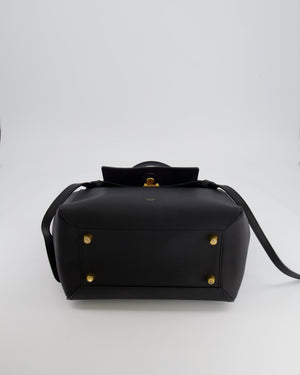 Celine Black Leather Sac à Bandouliere Belt Bag with Gold Hardware and Suede Lining