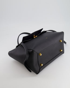 Celine Black Leather Sac à Bandouliere Belt Bag with Gold Hardware and Suede Lining