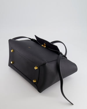 Celine Black Leather Sac à Bandouliere Belt Bag with Gold Hardware and Suede Lining