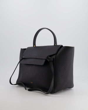 Celine Black Leather Sac à Bandouliere Belt Bag with Gold Hardware and Suede Lining