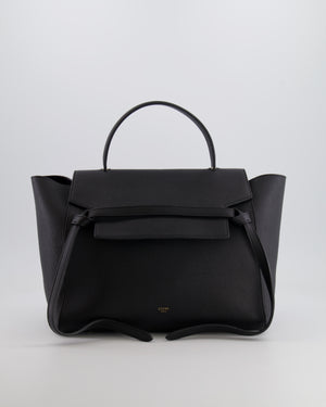 Celine Black Leather Sac à Bandouliere Belt Bag with Gold Hardware and Suede Lining