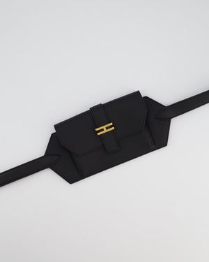 Hermès Elan Pocket 24 Belt Noir Swift Leather with Gold Hardware RRP £2,200