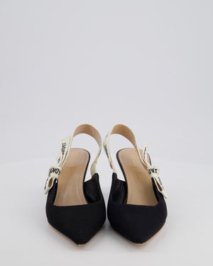 Christian Dior Black J'Adior Sling Back Heels with Logo Detail Size EU 36 RRP £850