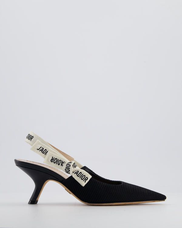 Christian Dior Black J'Adior Sling Back Heels with Logo Detail Size EU 36 RRP £850