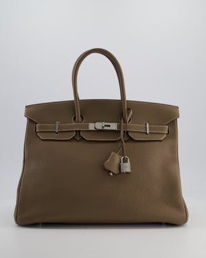 Hermès Birkin 35 Bag in Etoupe Togo Leather with Palladium Hardware