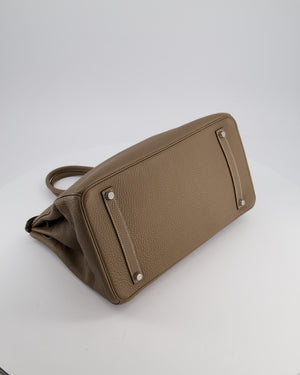Hermès Birkin 35 Bag in Etoupe Togo Leather with Palladium Hardware
