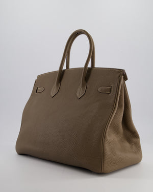 Hermès Birkin 35 Bag in Etoupe Togo Leather with Palladium Hardware