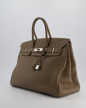Hermès Birkin 35 Bag in Etoupe Togo Leather with Palladium Hardware
