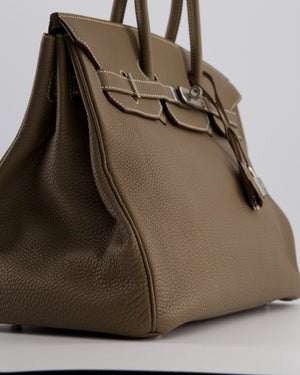 Hermès Birkin 35 Bag in Etoupe Togo Leather with Palladium Hardware