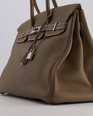 Hermès Birkin 35 Bag in Etoupe Togo Leather with Palladium Hardware