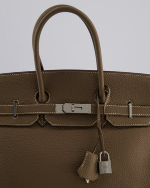 Hermès Birkin 35 Bag in Etoupe Togo Leather with Palladium Hardware