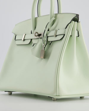 *FIRE PRICE* Hermès Birkin 25 Retourne Bag in Vert Fizz Swift Leather with Palladium Hardware