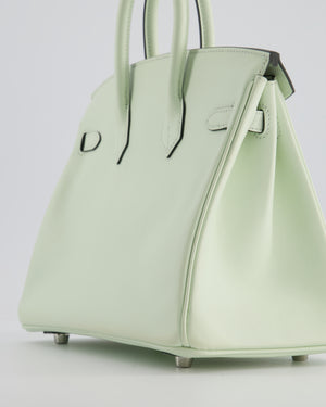 *FIRE PRICE* Hermès Birkin 25 Retourne Bag in Vert Fizz Swift Leather with Palladium Hardware