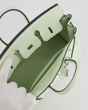 *FIRE PRICE* Hermès Birkin 25 Retourne Bag in Vert Fizz Swift Leather with Palladium Hardware