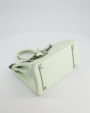 *FIRE PRICE* Hermès Birkin 25 Retourne Bag in Vert Fizz Swift Leather with Palladium Hardware
