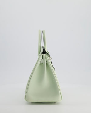 *FIRE PRICE* Hermès Birkin 25 Retourne Bag in Vert Fizz Swift Leather with Palladium Hardware