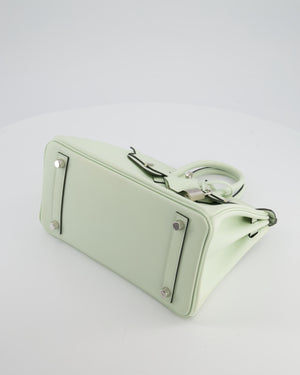 *FIRE PRICE* Hermès Birkin 25 Retourne Bag in Vert Fizz Swift Leather with Palladium Hardware