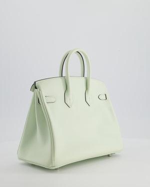 *FIRE PRICE* Hermès Birkin 25 Retourne Bag in Vert Fizz Swift Leather with Palladium Hardware