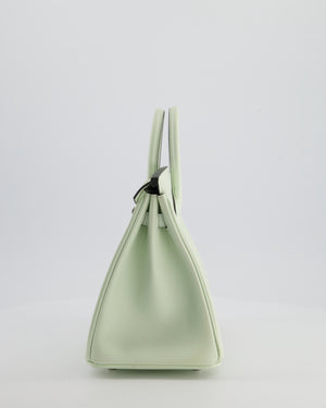 *FIRE PRICE* Hermès Birkin 25 Retourne Bag in Vert Fizz Swift Leather with Palladium Hardware