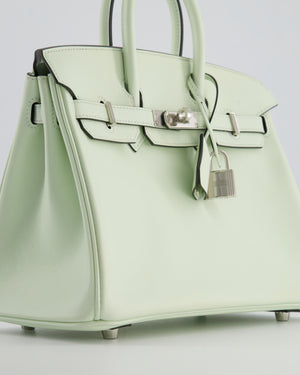 *FIRE PRICE* Hermès Birkin 25 Retourne Bag in Vert Fizz Swift Leather with Palladium Hardware