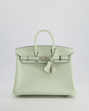 *FIRE PRICE* Hermès Birkin 25 Retourne Bag in Vert Fizz Swift Leather with Palladium Hardware