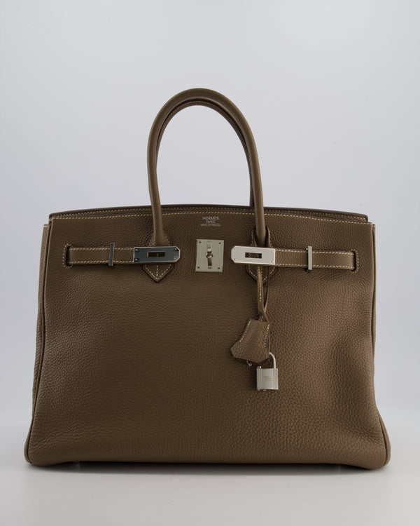 Hermès Birkin 35 Bag in Etoupe Togo Leather with Palladium Hardware