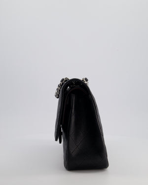 Chanel Black Jumbo Classic Double Flap Bag in Caviar Leather with Silver Hardware