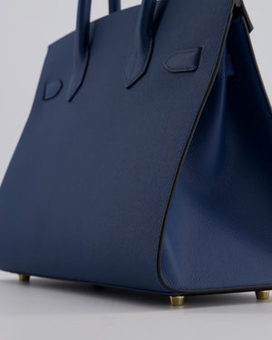 *VERY RARE* Hermès Birkin 30 Sellier Bag Deep Bleu Epsom Leather with Gold Hardware