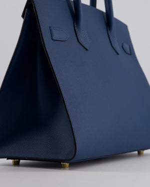 *VERY RARE* Hermès Birkin 30 Sellier Bag Deep Bleu Epsom Leather with Gold Hardware